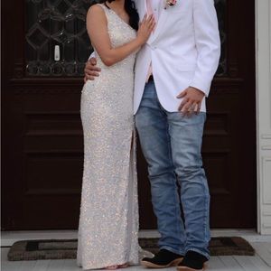 Sherri Hill size 2 (altered to 0) white prom dress